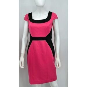 LONDON STYLE Colorblock Pink & Black Dress US 8